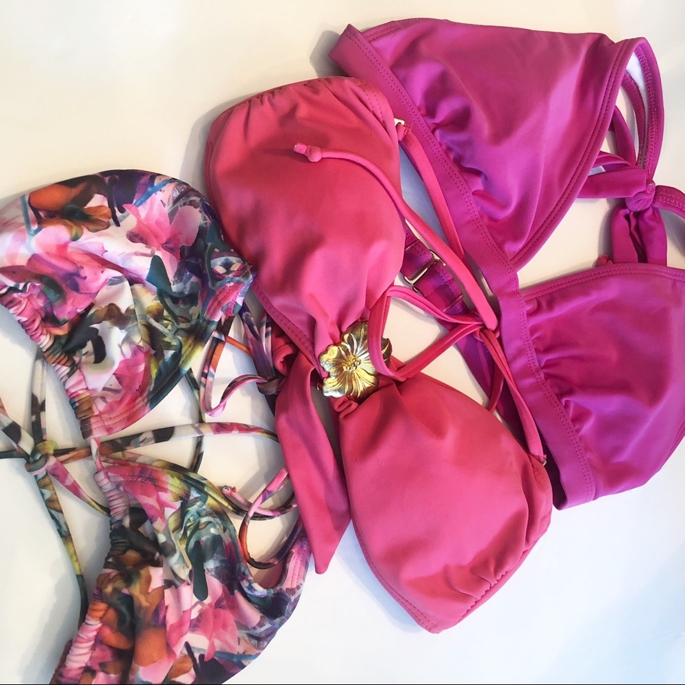 Set Of 3 Bikini Tops M xhilaration & Wet Seal